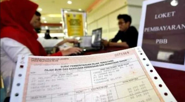 Membayar tagihan PBB secara offline di bank